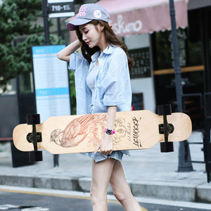108cm Small long board skateboard beginner skateboard car adult road skateboard dance board brush street long board