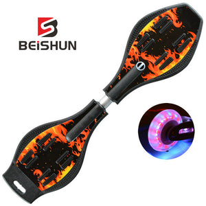 Adult Children's Two-wheeled Skateboard Beginners Flashing Vitality Board Two-wheeled Scooter