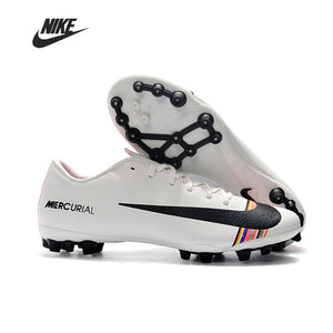 Original Nike Nike Vapor 12 Academy CR7 AG Men Soccer Shoes Cleats Training Football Boots Sport Sneakers